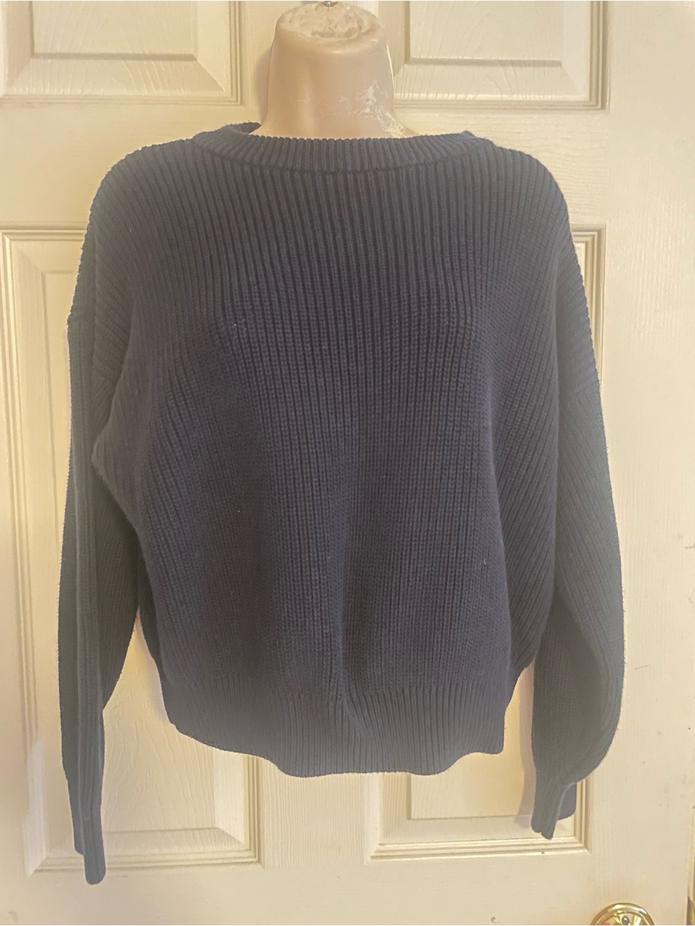 Brandy Melville Classic Navy Rib-Knit Women's Sweater